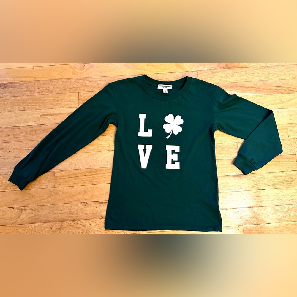 SUB_URBAN RIOT girls LOVE St. Patrick’s l/s tshirt Kelly green L